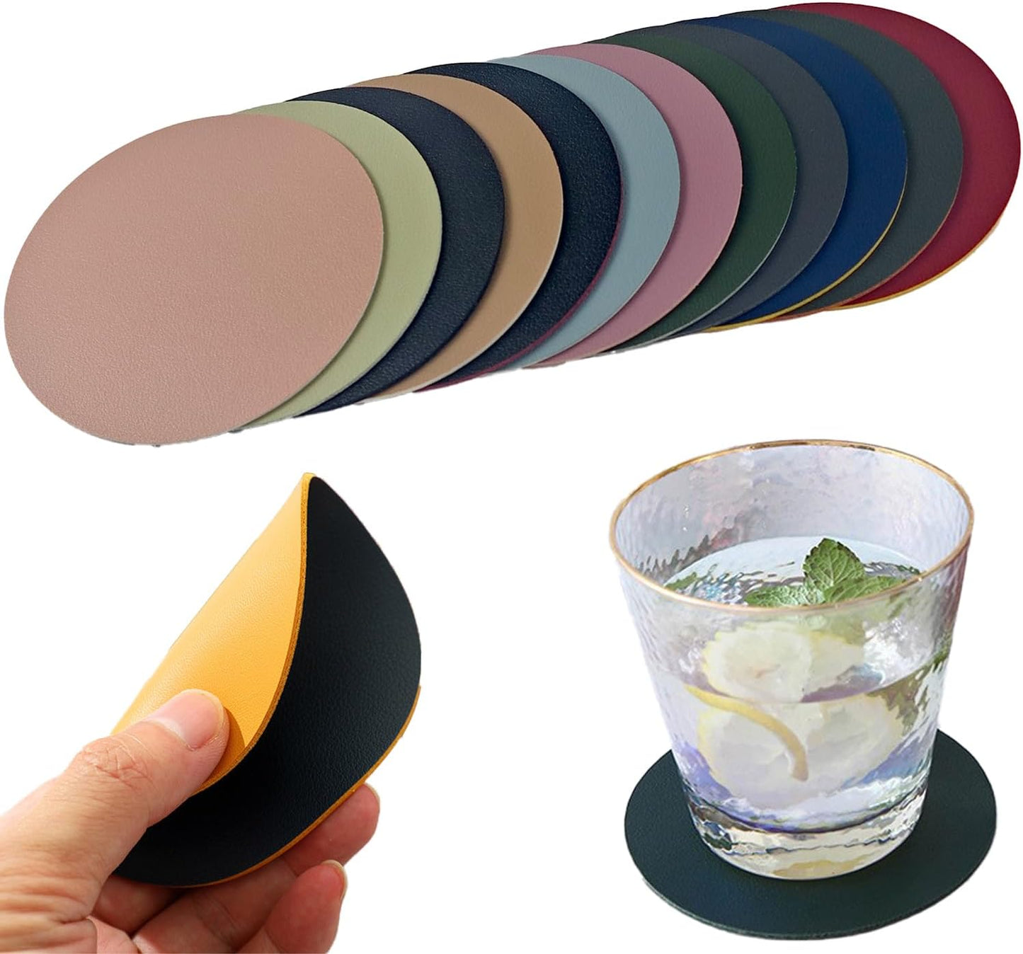 Dessous de verre: antidérapant, Lot de 12