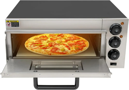 Four à pizza 2000W 20L avec thermostat et minuterie, gants thermorésistants inclus