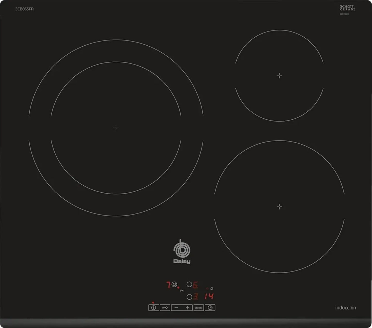 Plaque de cuisson à induction 3 zones Balay 3EB865FR